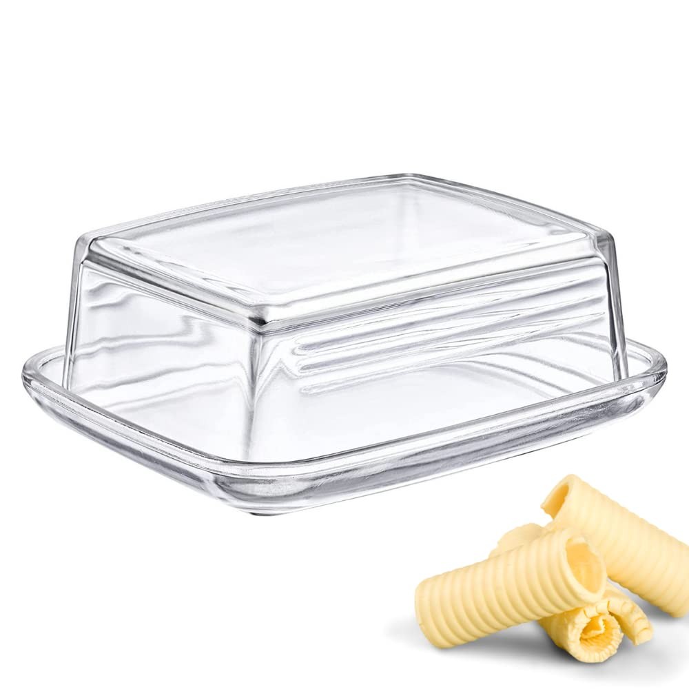 Westmark Butter Dish, Decorative, Length: 14.3 cm, Glass, Transparent, 20852260