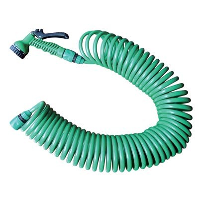 TUBO IRRIGAZIONE A SPIRALE IN KIT STARS  MT 15 +RACCORDI+IDROPISTOLA