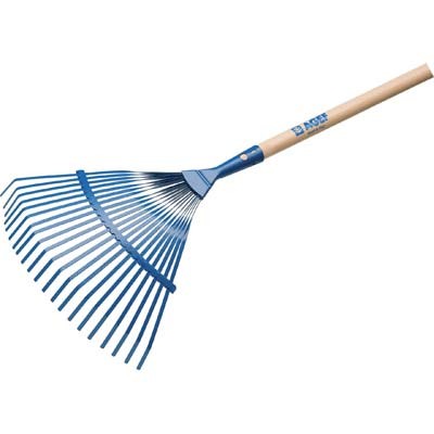 SCOPA GIARDINO A VENTAGLIO + MANICO 850 AGEF  ACCIAIO VERN/FAGGIO CM 38 H.CM ...