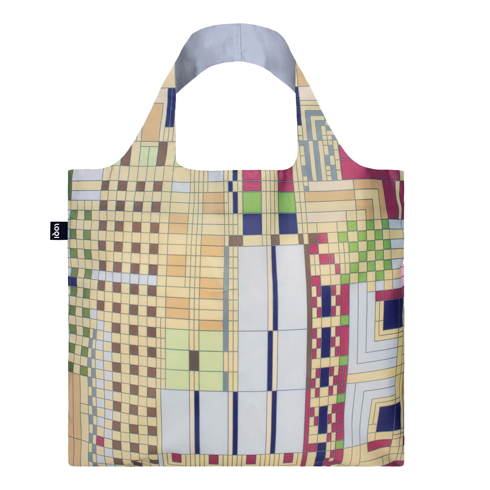 LOQI Frank Lloyd Wright Old Fashion Windows Reusable Shopping Bag