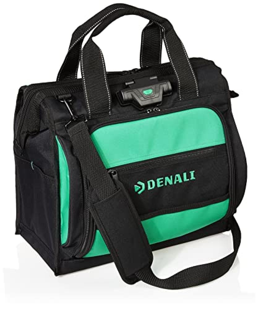 (TG. 40 tasche) Amazon Brand - Denali Zaino porta attrezzi con 40 tasche e illum