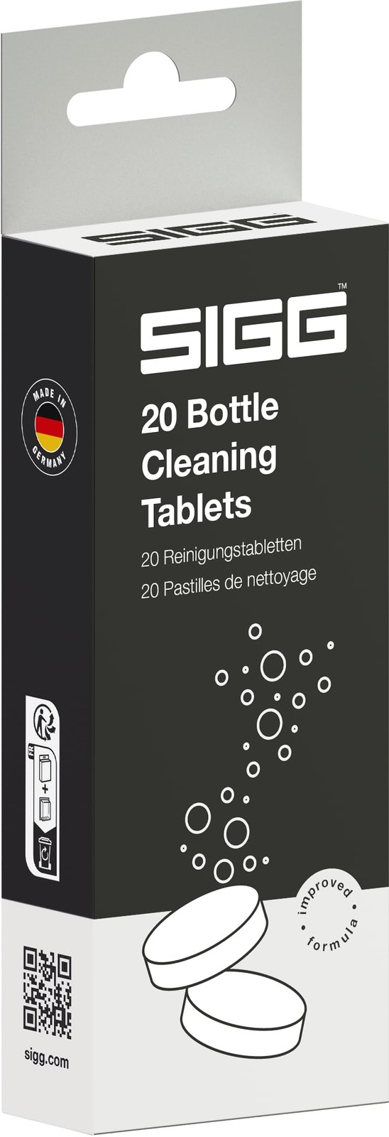 Sigg Bottle Clean Tablets per tutte le borracce, 20 pastiglie igienizzanti 4jVx
