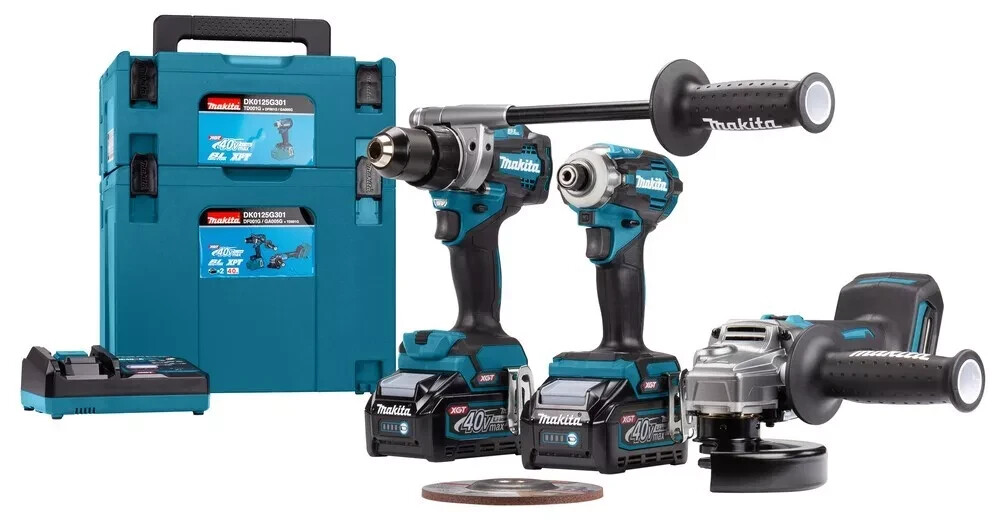 Set Combo XGT 40V Max Makita DK0125G301 DF001G • TD001G • GA005G • 2xBL4040