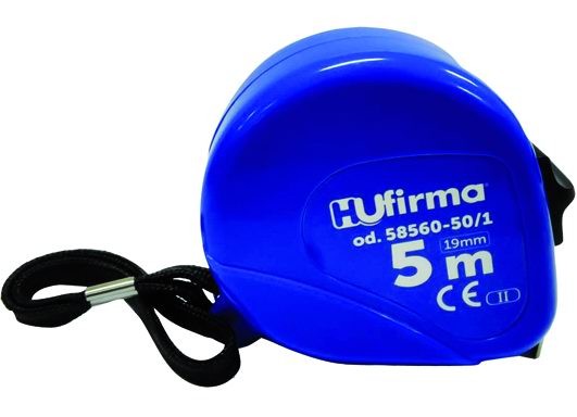 FLESSOMETRO HU-FIRMA ABS C/BLOCK NASTRO 19 MM        5 M