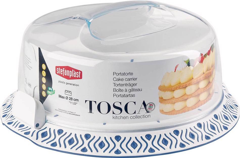 Stefanplast tosca, portatorta blue cm 30 per alimenti qualità extra