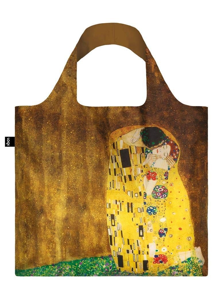 LOQI(ローキー) GUSTAV KLIMT The Kiss Recycled Bag, Yellow, Contemporary, Yellow, Con
