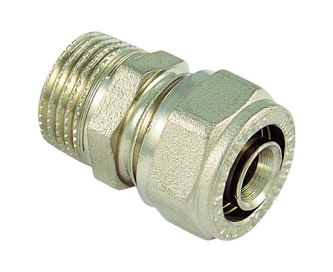 RACCORDO DIRITTO MASCHIO PER TUBO MULTISTRATO MODELLO AL-COBRAPEX 1 ø26   TIE...