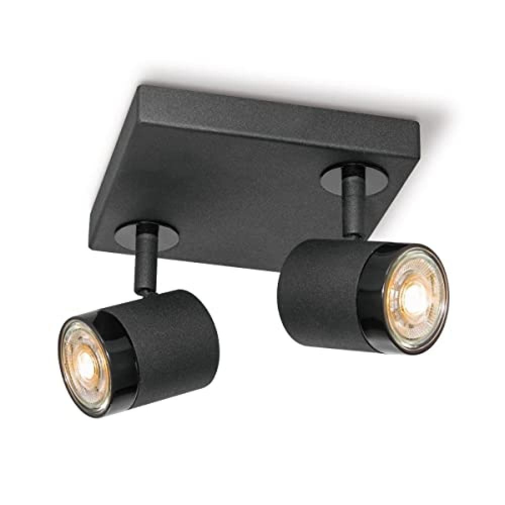 (TG. 2 Flammig Quadrat) Home Sweet Home - Lampada da soffitto a LED, 16/16/15 cm