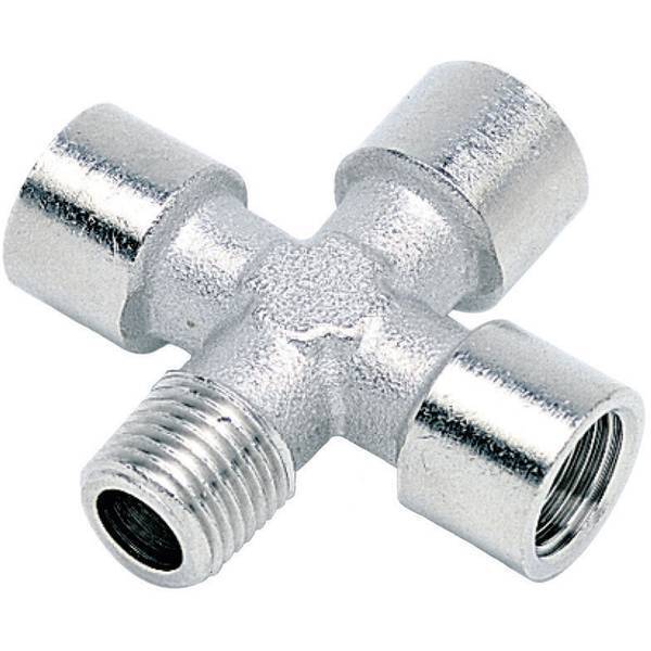 Ich raccordo a croce 60253 filettatura interna 3/8 filetto esterno 1 pz