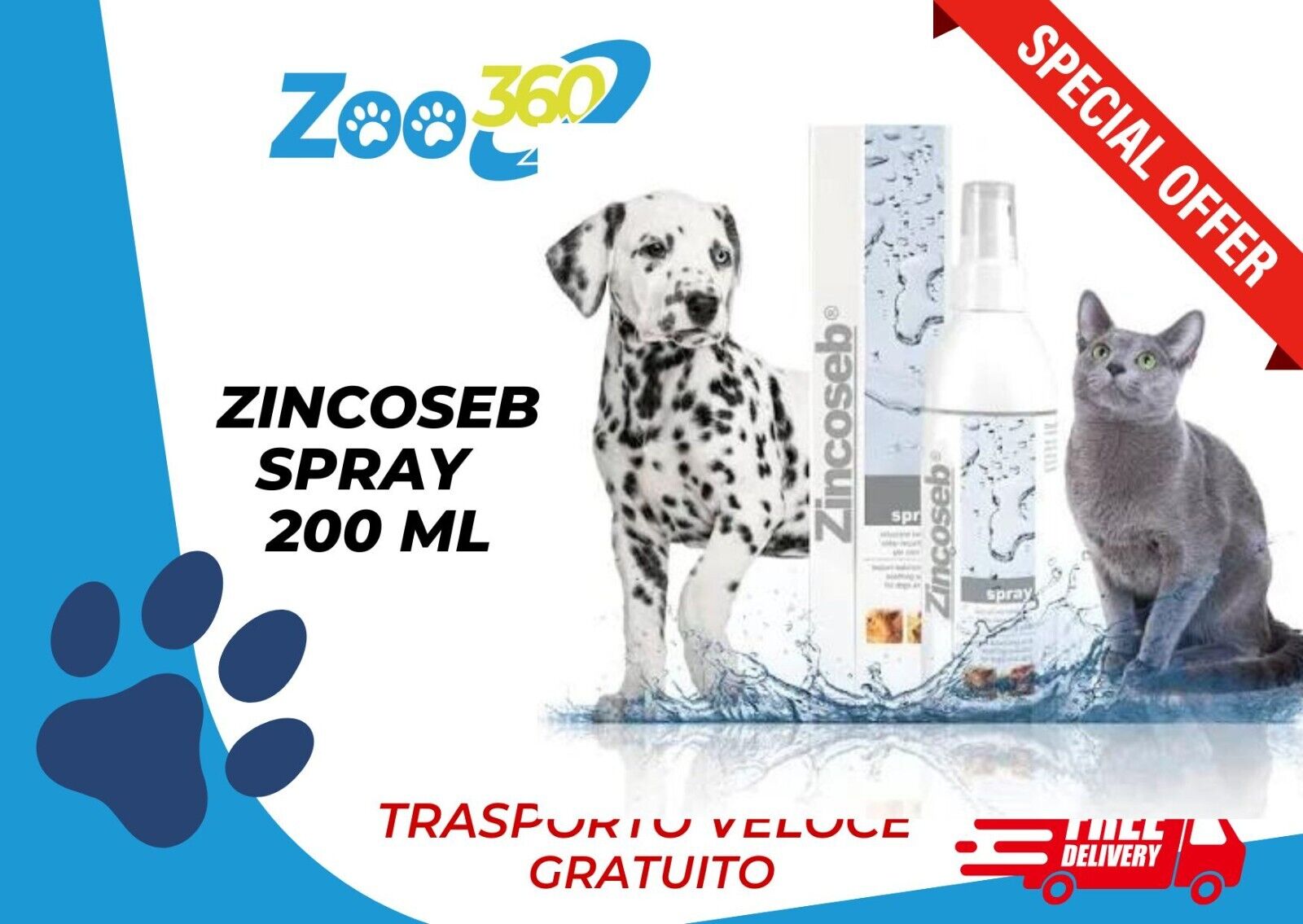 ZINCOSEB SPRAY 200ML  - TRASPORTO GRATIS
