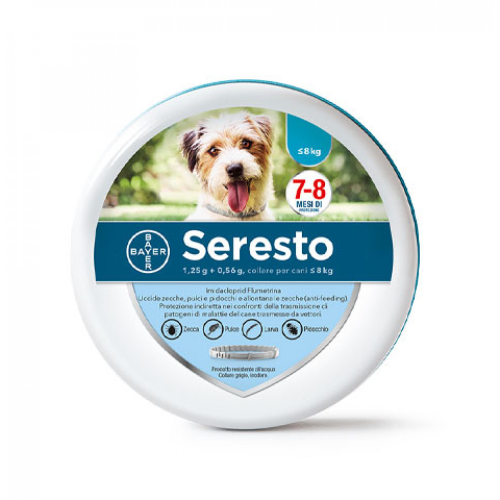 COLLARE ANTIPARASSITARIO SERESTO PER CANI FINO A 8 KG