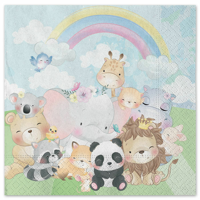 Tovaglioli 33x33 cm Puppies Jungle 20 pz
