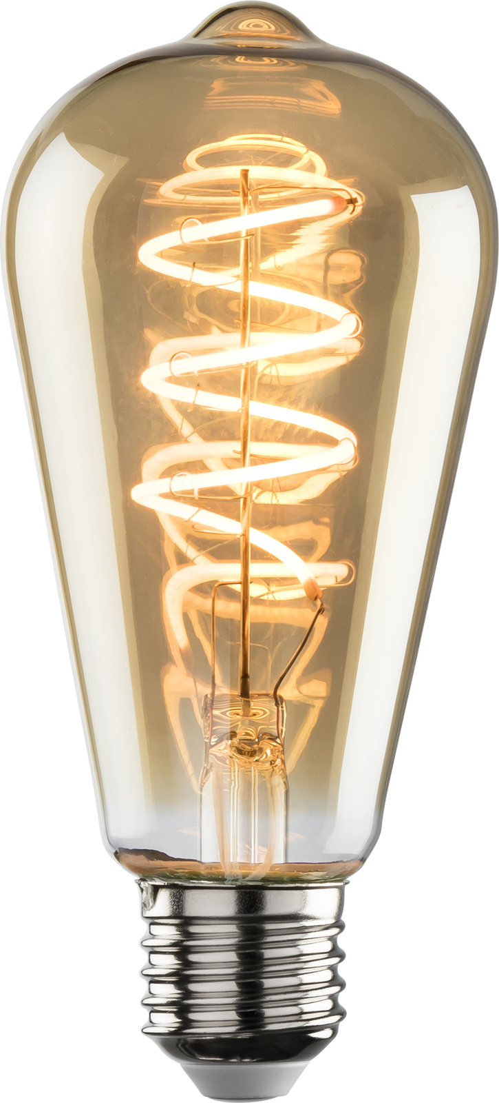 Lampadina Filamento Spirale Amber ST64 LED 4W 230V 1800K – Dim