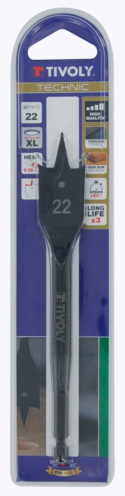 Tivoly 10802522000 punta legno piatta Ø 20 mm arhx