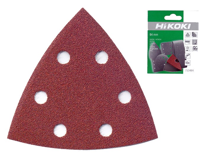 CARTA ABRASIVA DELTA GRANA 80 94 MM 10 PZ HIKOKI