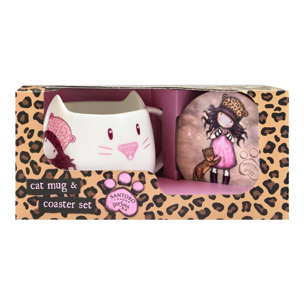 TAZZA CON SOTTOBICCHIERE set PURRRFECT LOVE cat mug & coaster 1168GJ01 gorjuss