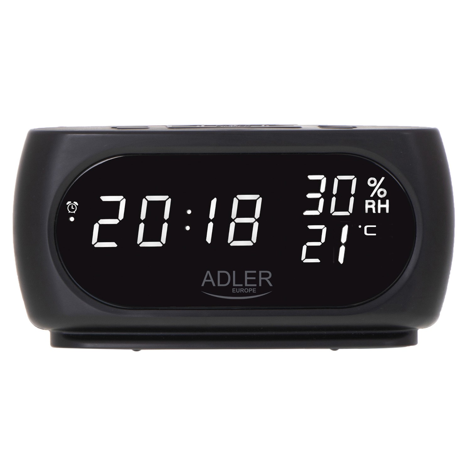 Sveglia Adler con temperatura e umidità display LED modello AD 1186 nero