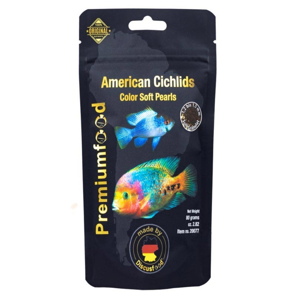 Discusfood Color Soft Pearls 80g Colore Vivo per Ciclidi Americani