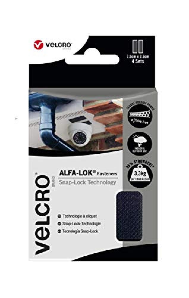 Velcro VEL-30700-WEU Marca Alfa-Lok Fasteners, Nero - NUOVO