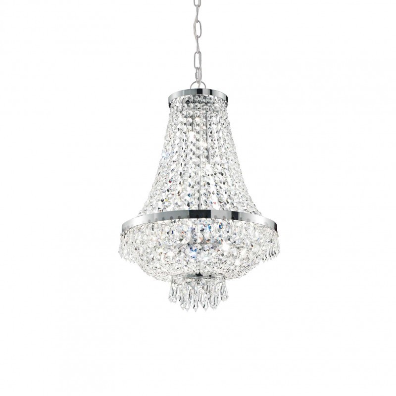 Ideal Lux CAESAR SP9 CROMO Mod. 041827 Lampada A Sospensione 9 Luci
