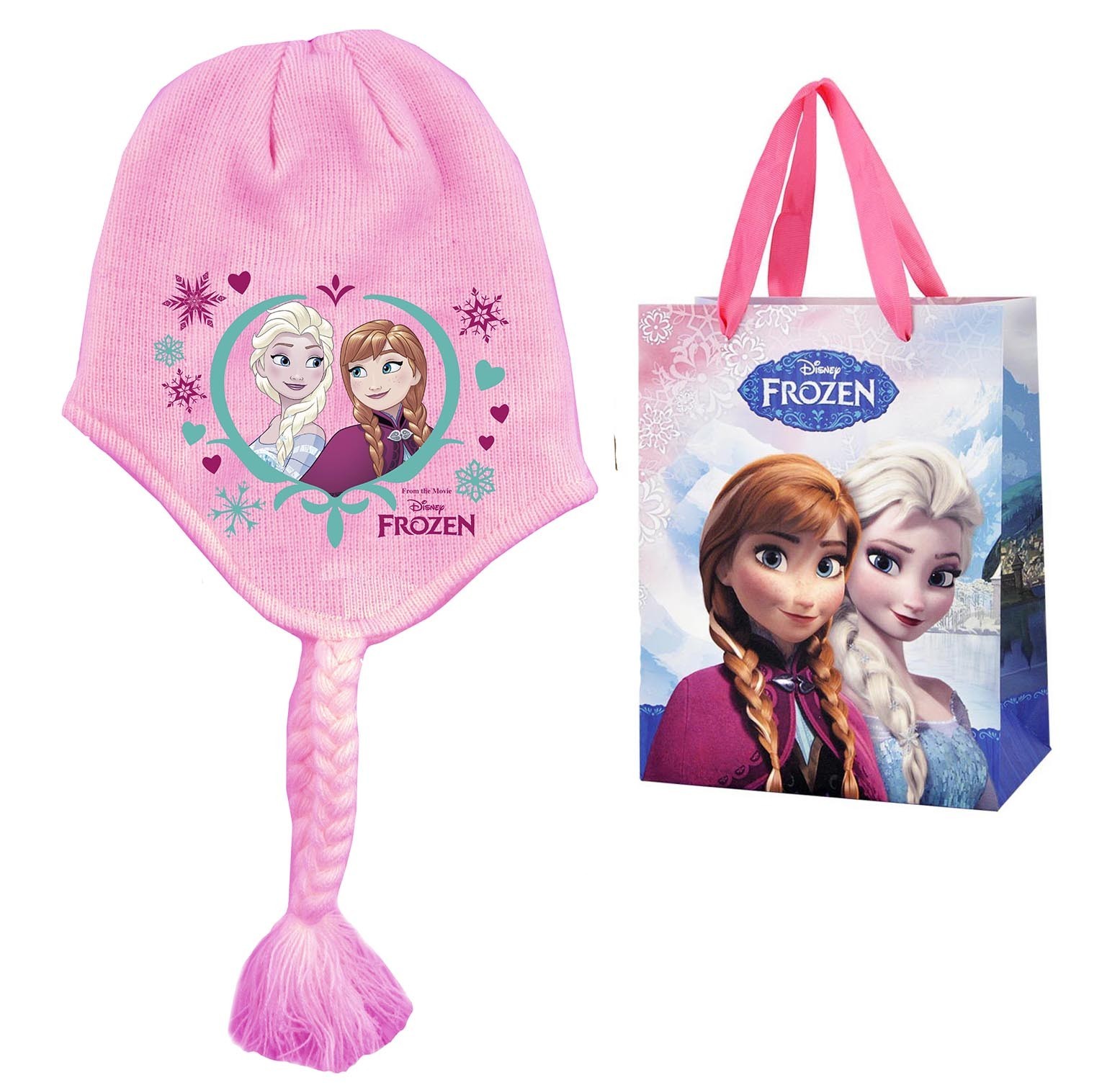 Cappello peruviano con treccine Frozen in bustina regalo