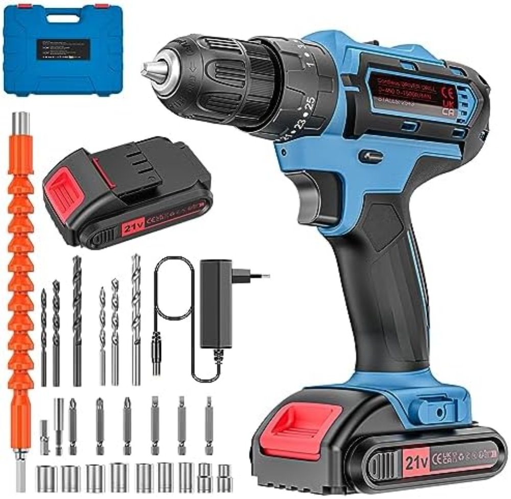 Trapano Avvitatore Batteria 21V, Avvitatore a Batteria, Trapano Avvitatore a Per