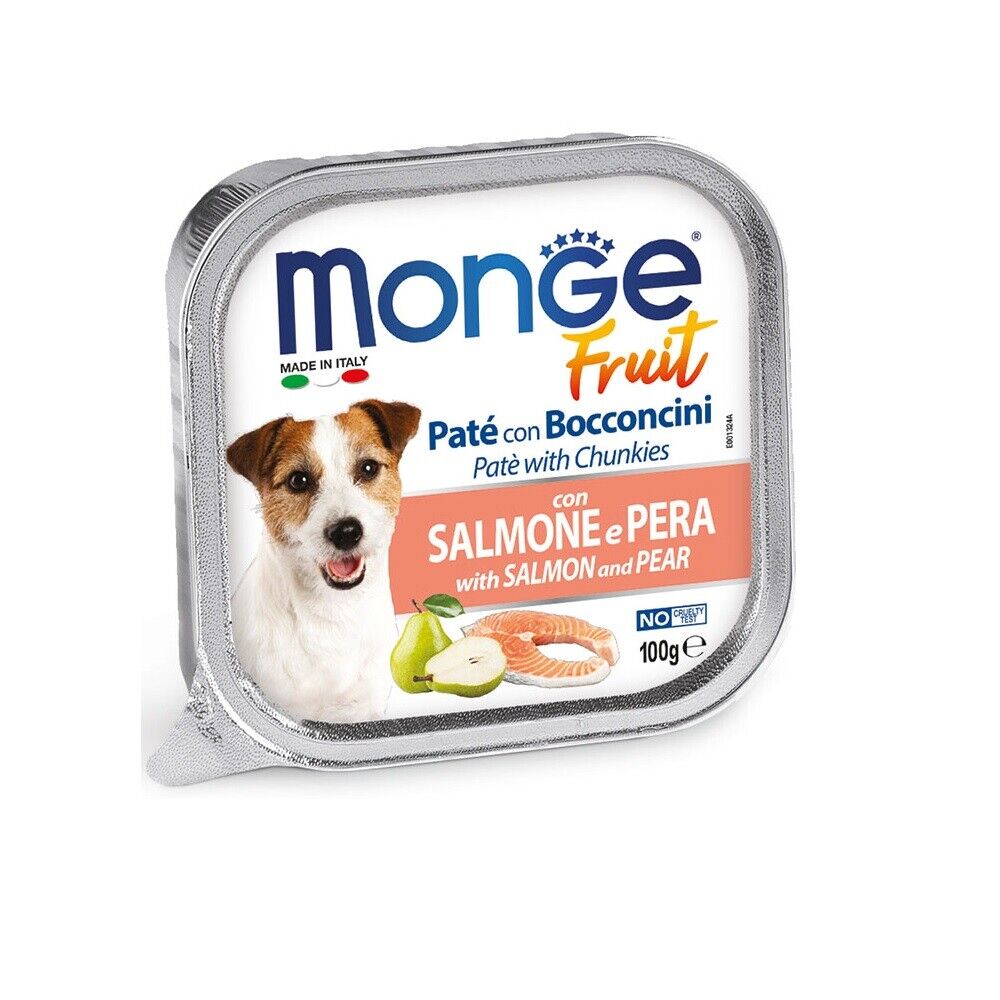 Monge Fruit Dog Paté e Bocconcini Salmone e Pera 100 g