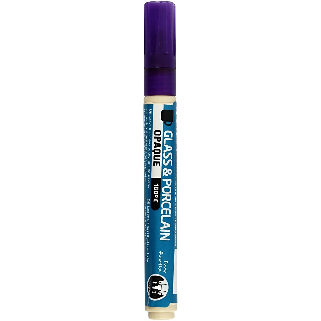 Creativ Company 1-Piece Glass and Porcelain Markers, Purple