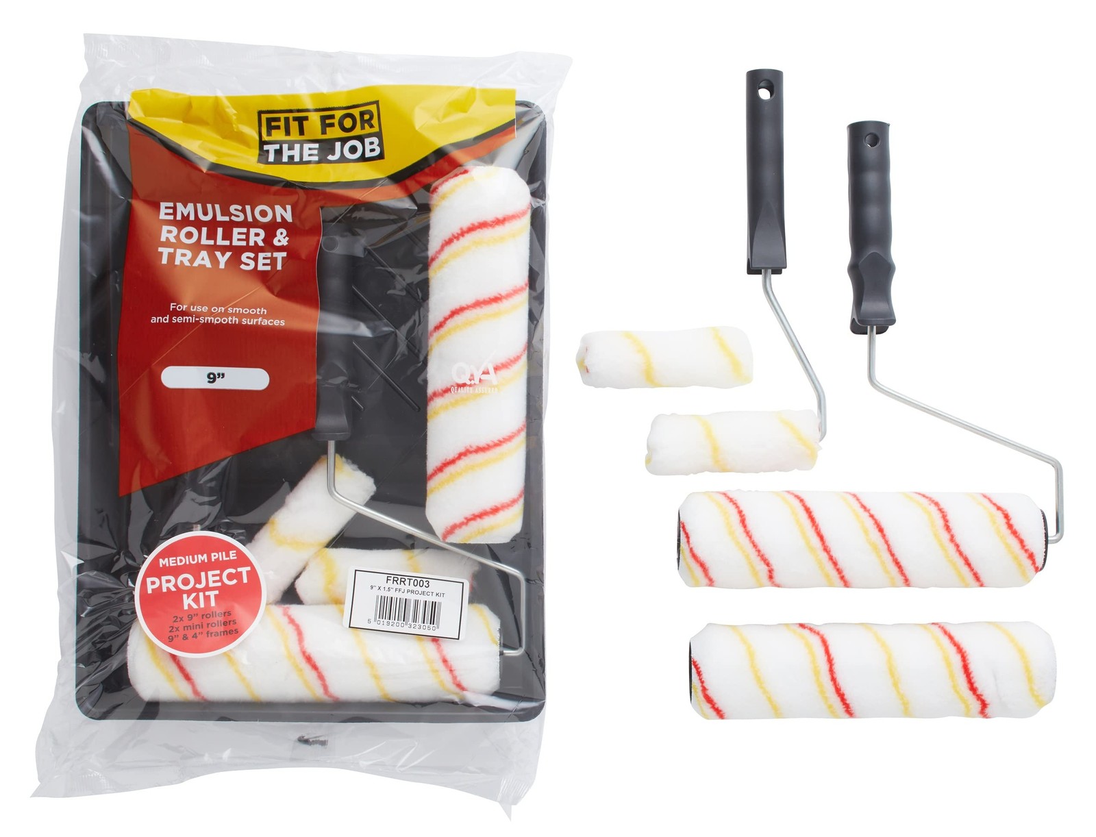 Fit for the Job FRRT003 Set di 7 rulli per pittura a emulsione, 2 x 9 polli hyQS