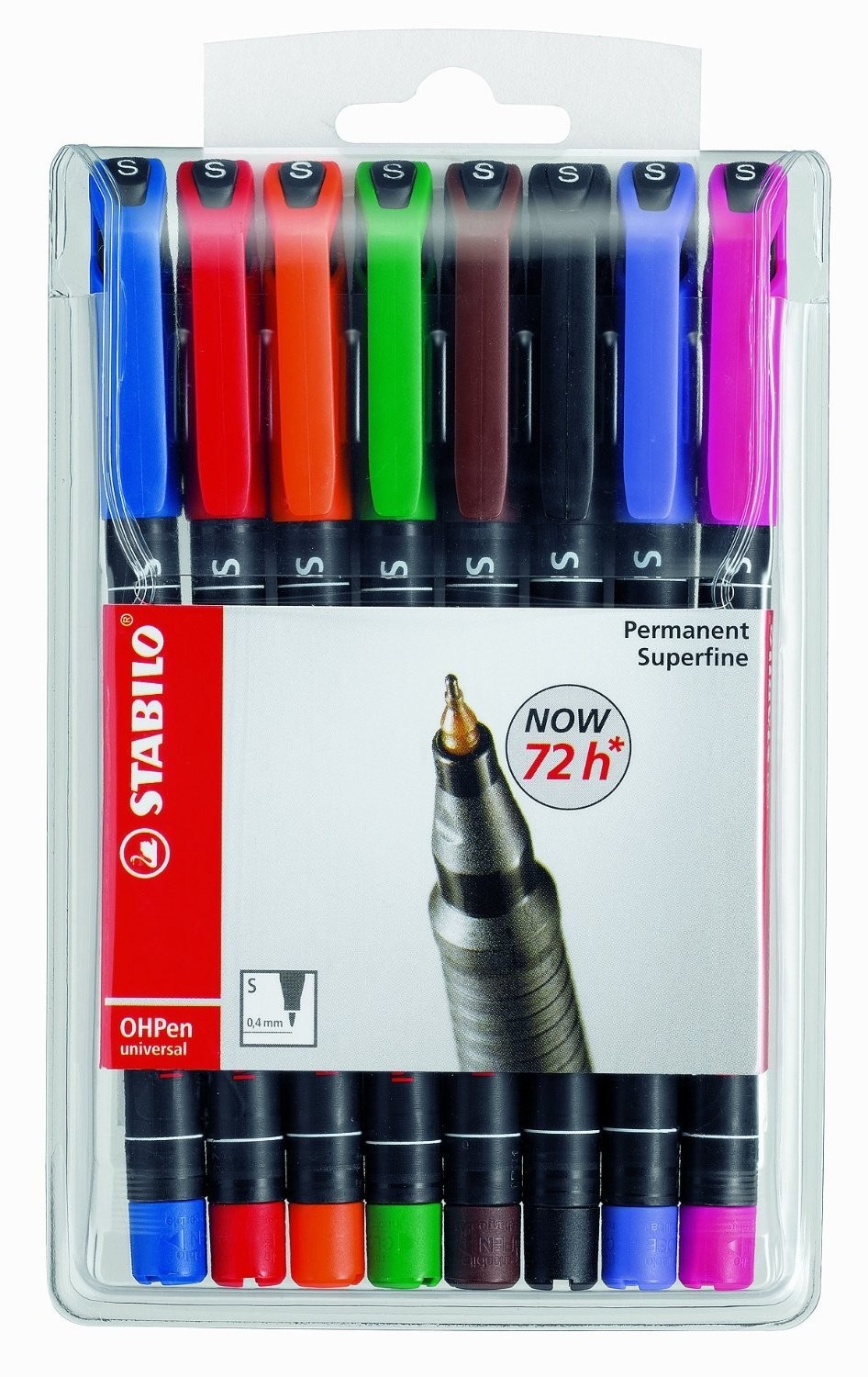 NUOVO Stabilo 841/8 CF8 STABILO OHPEN SUPERFINE ASS Stabilo OHPen Universal perm