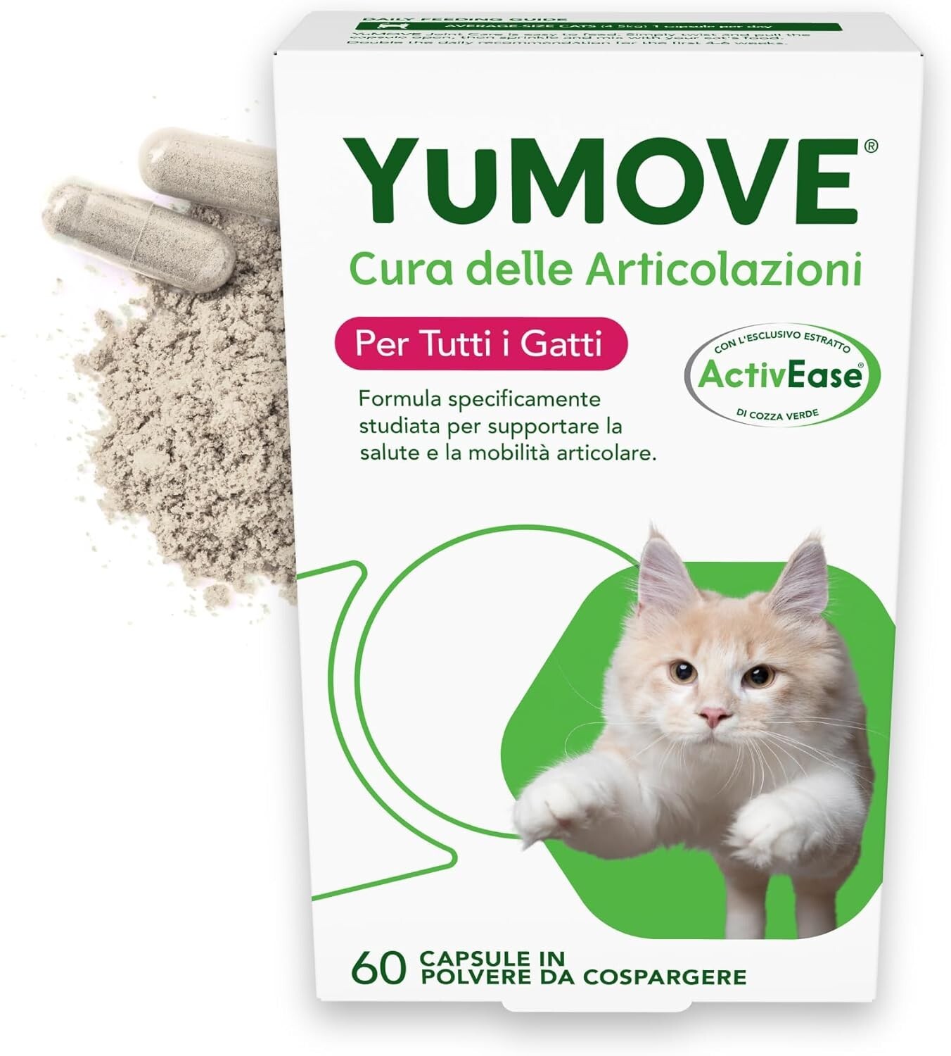 Integratore Articolazioni per Gatti, 60 Compresse, Supporta la Mobilità