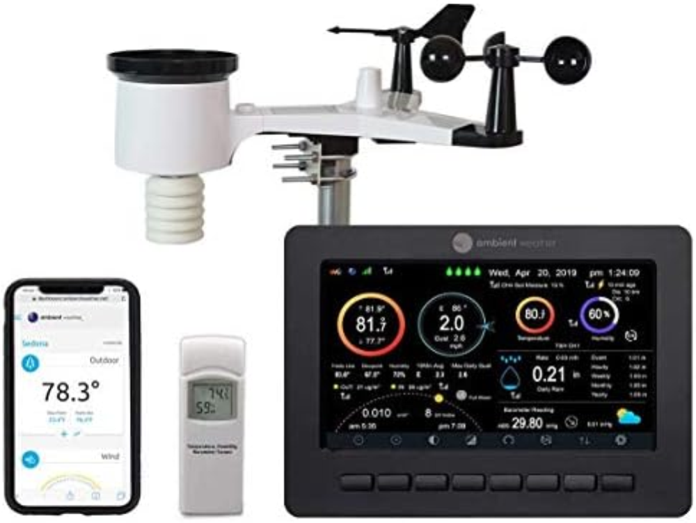 Ambient Weather WS-2000 - Stazione meteo intelligente con monitoraggio remoto Wi