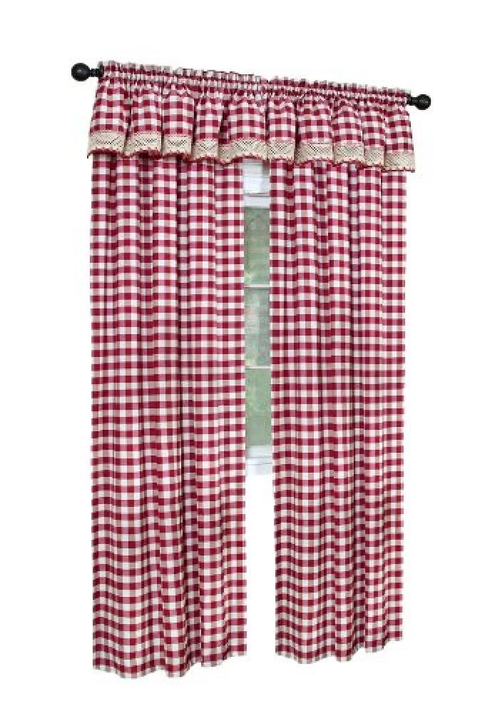 (TG. 58-Inch by 14-Inch) Achim Home Furnishings Buffalo Check Valance, 58-inch b