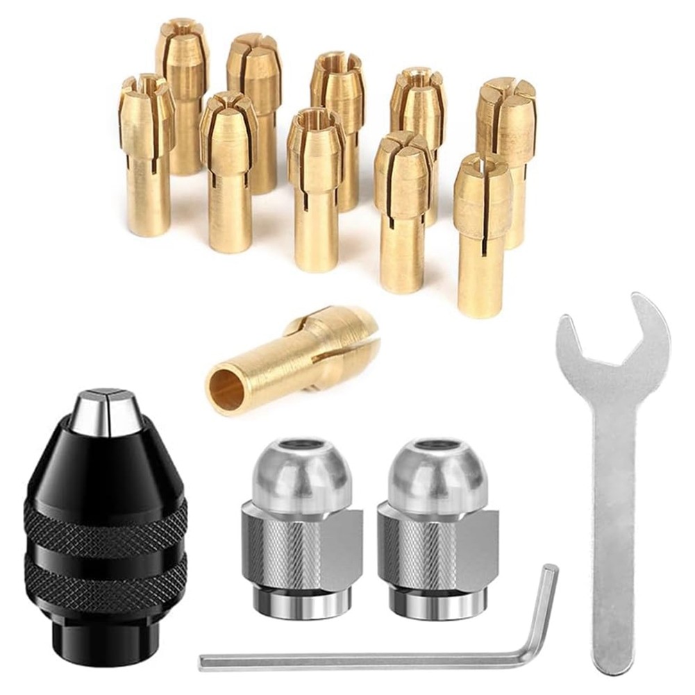 Set di Pinze per Mandrino da Trapano da 16 Pezzi, Utensile Rotante con Mand5061