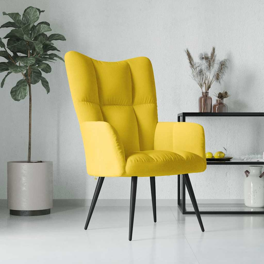 vidaXL Poltrona Relax Giallo Senape in Velluto