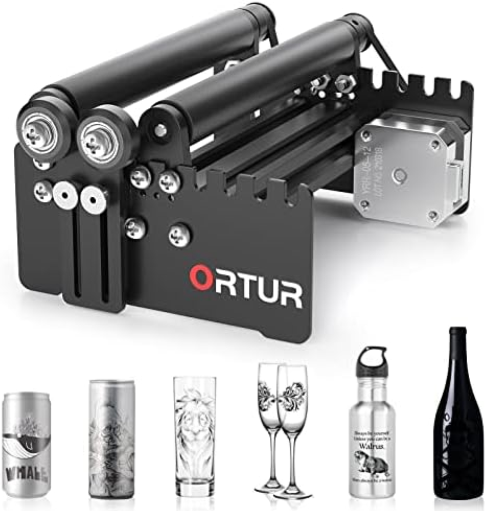 ORTUR Laser Master 2, Laser Engraver Y-axis Rotary Roller Engraving Module for E