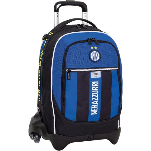 ZAINO SEVEN TROLLEY JACK 3 RUOTE INTER NERO AZZURRO 33L