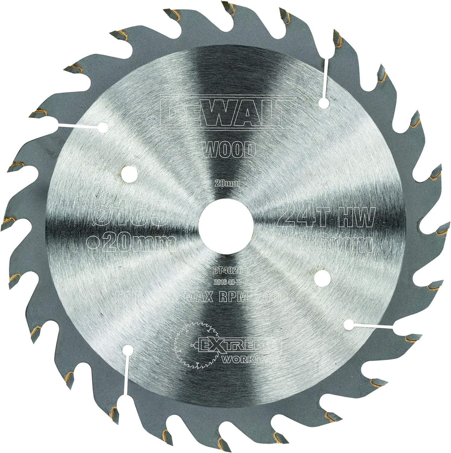 DeWalt DT4026-QZ Lama Sega Circolare 165x20mm 24T Legno