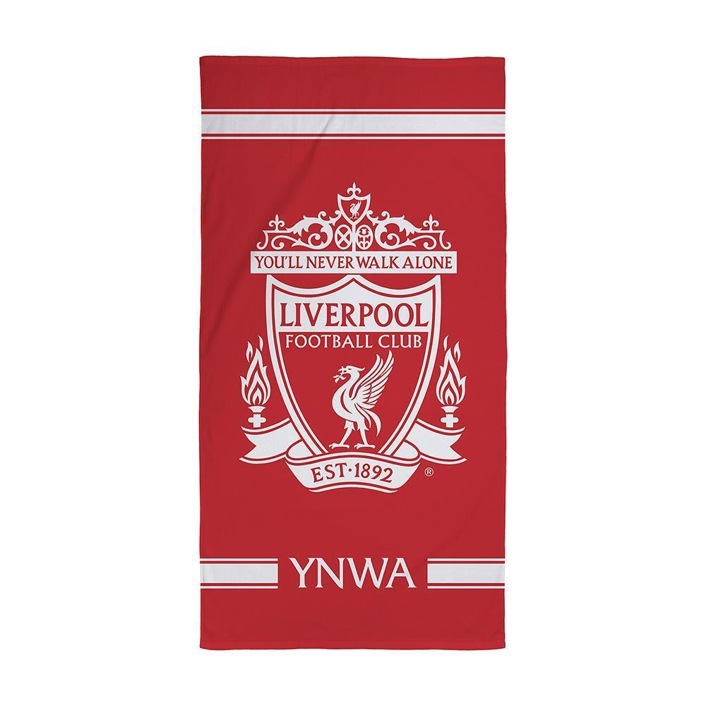 Liverpool FC Grande Asciugamano 100% Cotone Ynwa Rosso e Bianco Calcio Fan Bagno