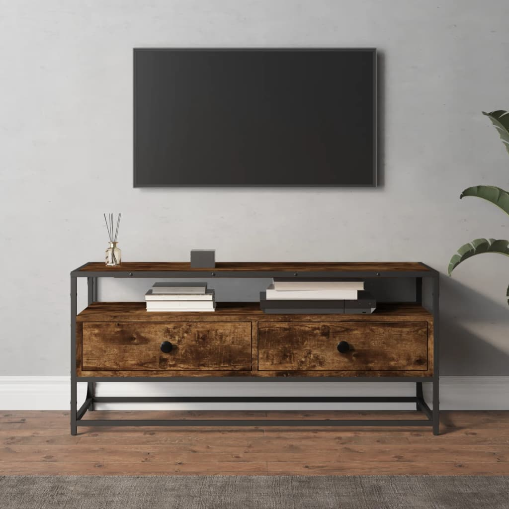 vidaXL Mobile Porta TV Rovere Fumo 100x35x45 cm in Legno Multistrato