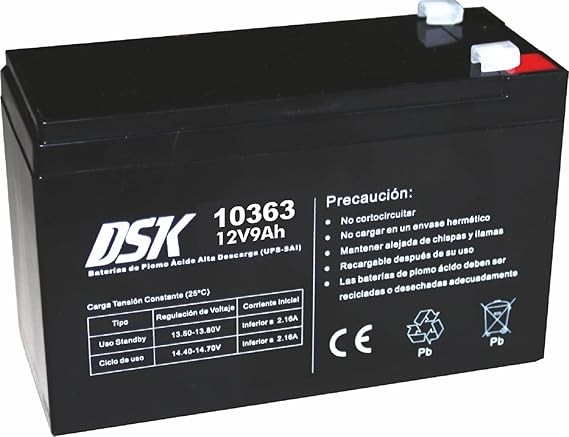 DSK 10363 – Batteria piombo alta scarico 12V 9Ah Batteria ideale per UPS-SAI sis