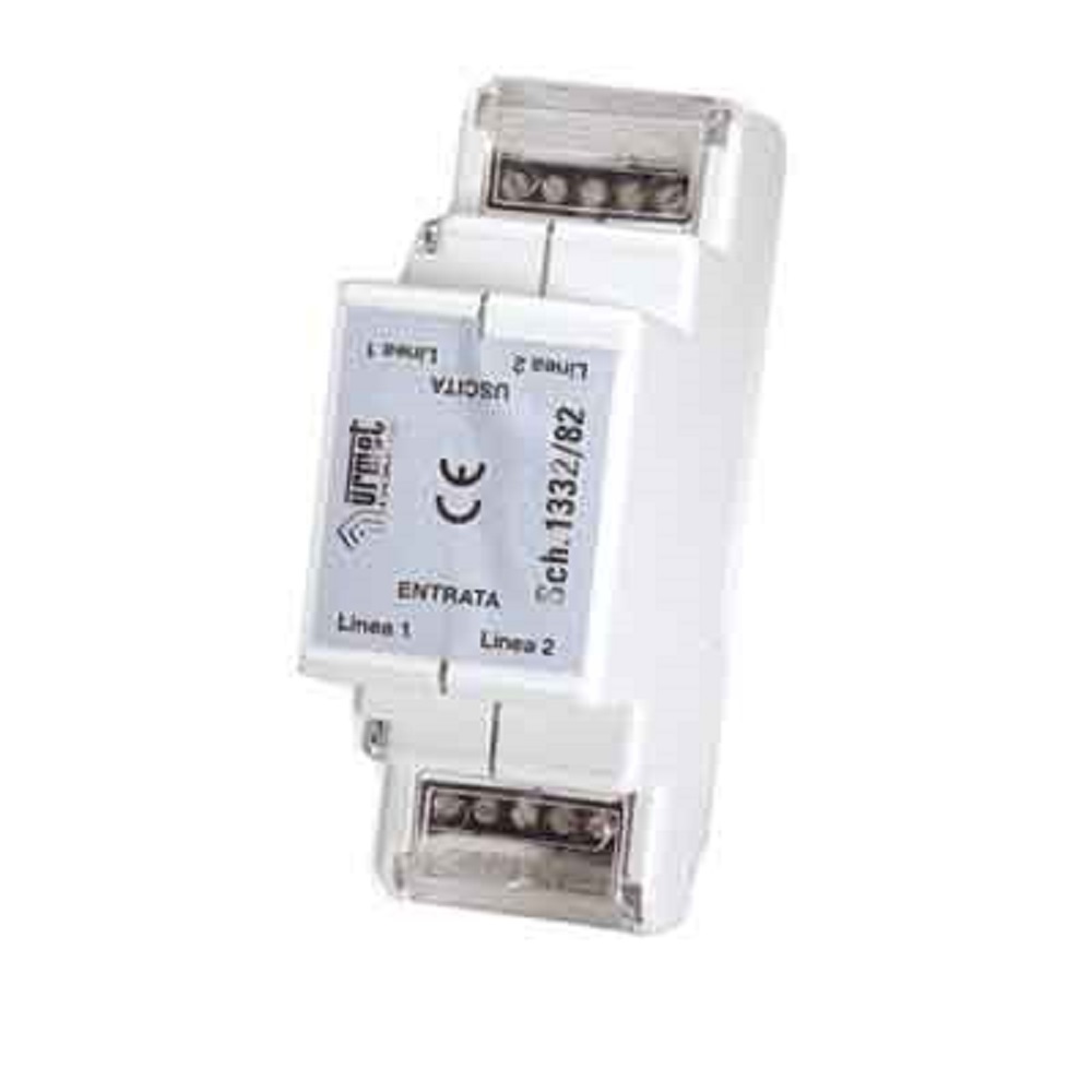 Urmet - 1332/82 - Dispositivo di protezione per 2 linee telefoniche analogiche.