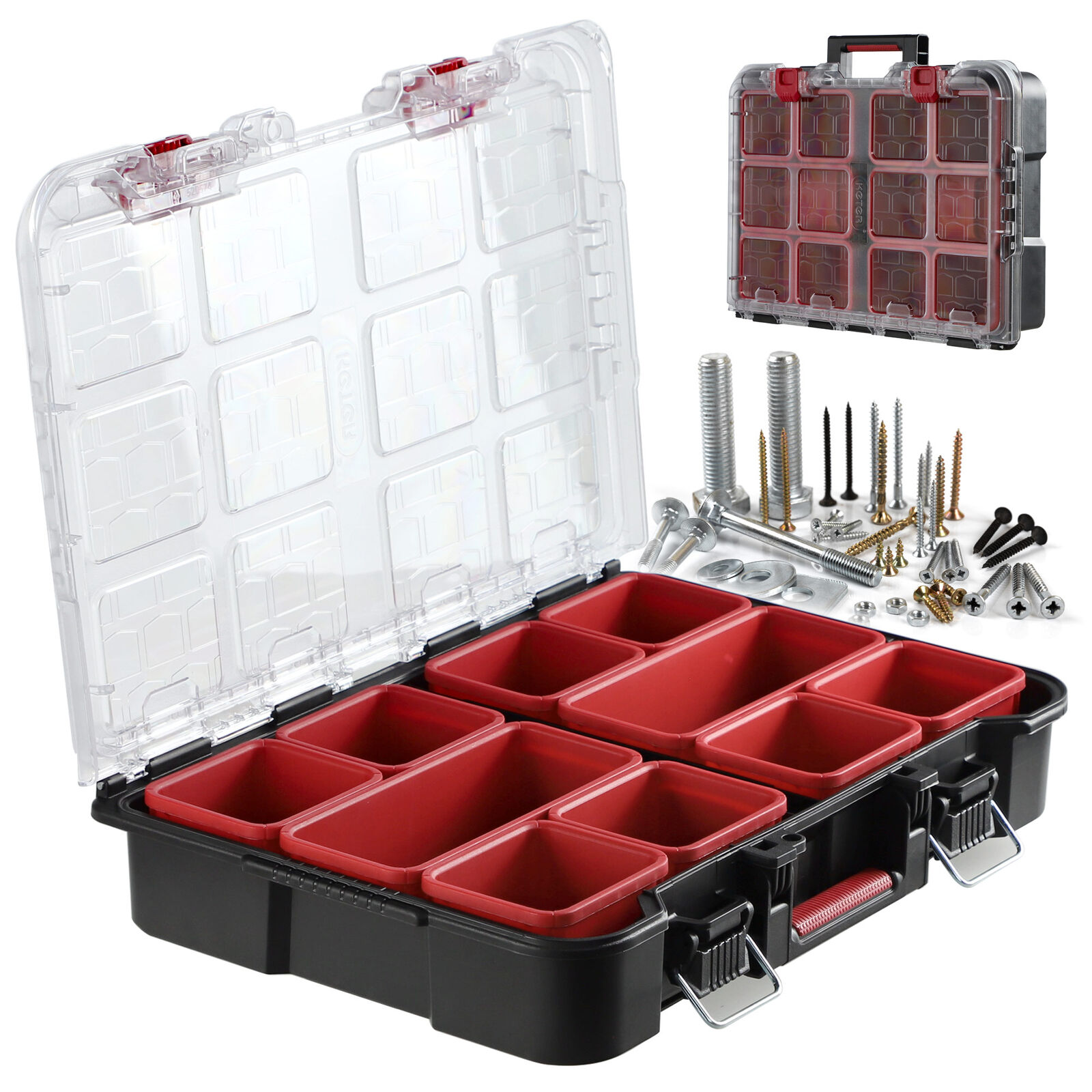 Keter Stack'N'Roll Valigetta portautensili 34 x 51 cm, rosso