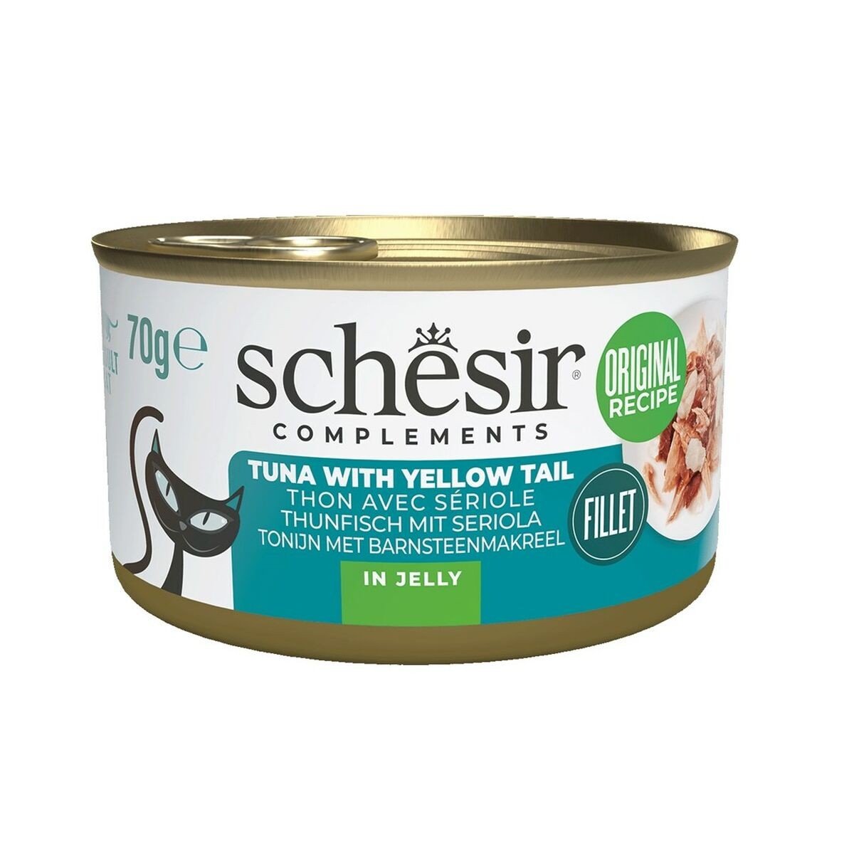 Cibo per gatti Agras Pet Foods SCHESIR Complements Tuna with yellow tail in j