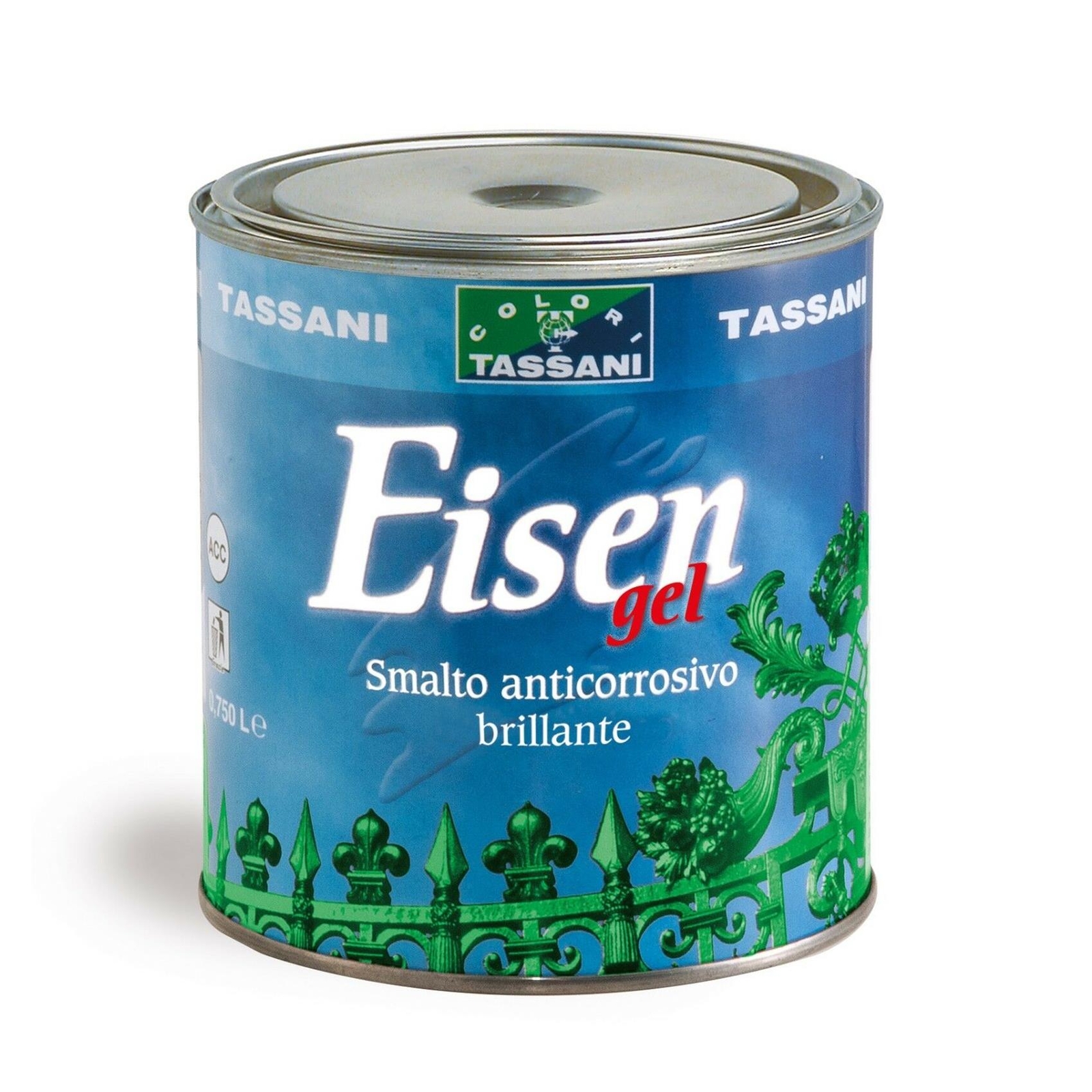 Vernice smalto in gel con antiruggine 2 in 1 NON COLA 0,75 lt EISEN GEL BIANCO