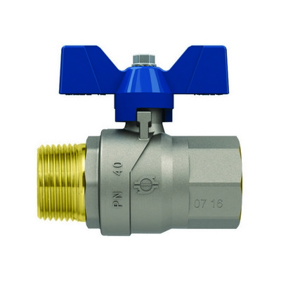 VALVOLA A SFERA P.T. CON FARFALLA EVOLUTION MASCHIO-FEMMINA            3/8"  F-B