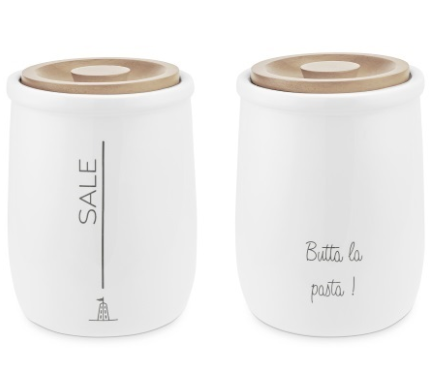 PORCELLANA BIANCA BARATTOLO SALE 0.8L GLI ONESTI U10086310A83