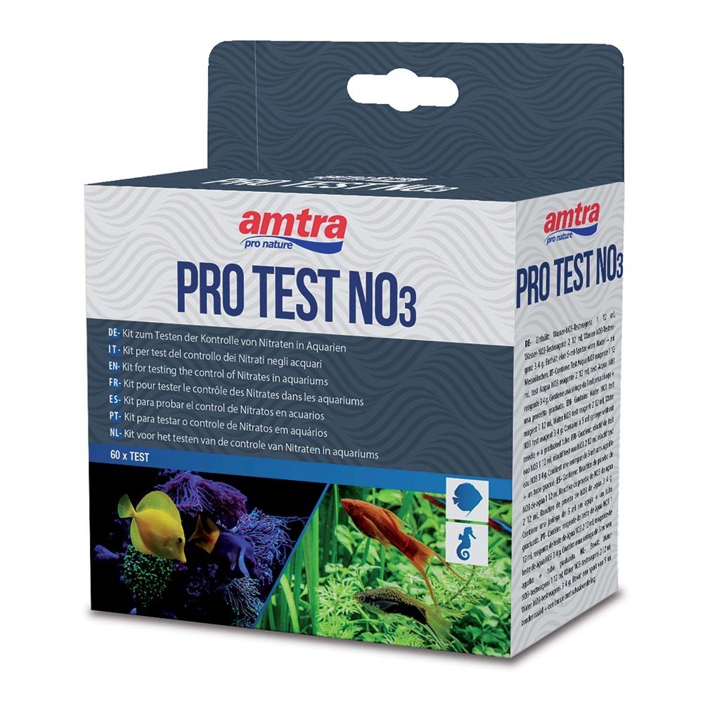 Amtra Pro Test NO3 60 misurazioni test colorimetrico per acqua dolce e marina