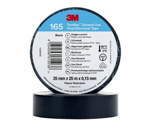 Nastro Isolante Temflex 165 25Mm X 25M Black ( 3M cod. 7100184820 )