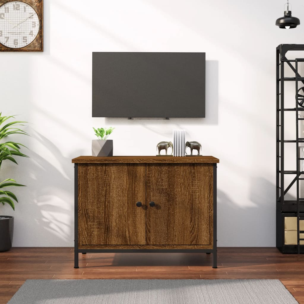 vidaXL Mobile TV con Ante Rovere Marrone 60x35x45 cm Legno Multistrato